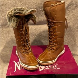Tan winter boots